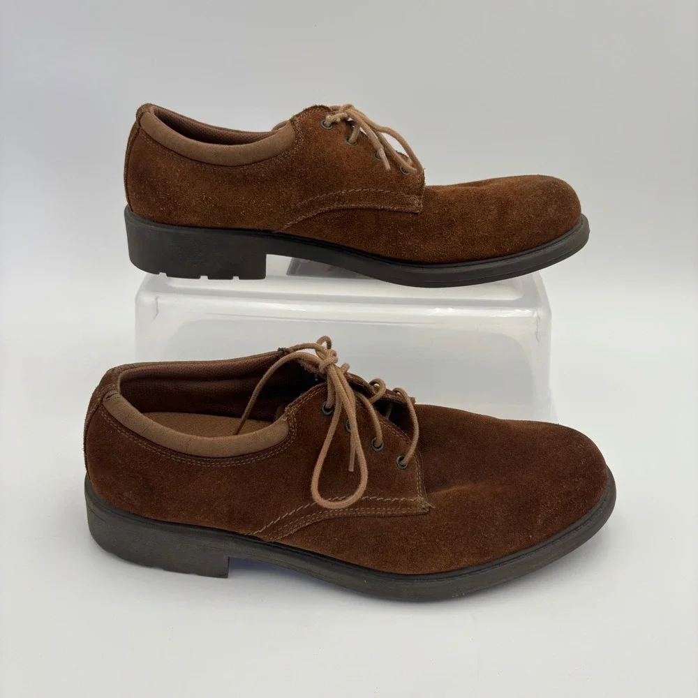Skechers Oxford Shoes Mens 13 Brown‎ Excellent Y2K Chunky Suede 62338